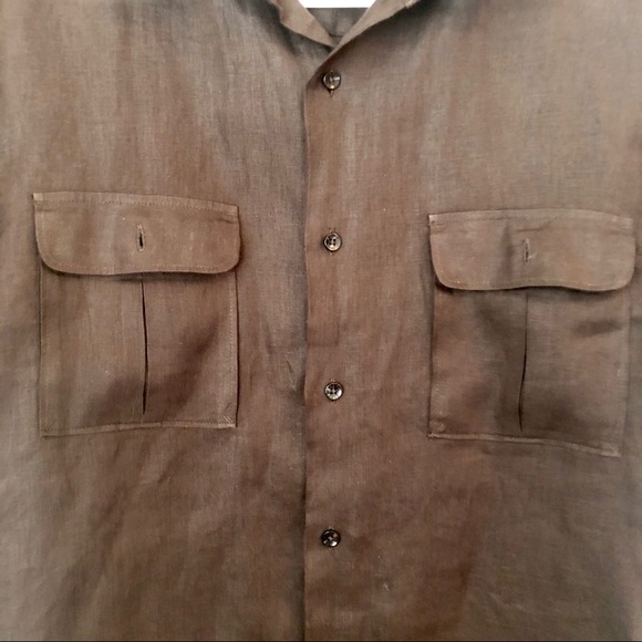 3/$20 🥰 Brown Men’s Perry Ellis Shirt, Medium - Picture 2 of 4